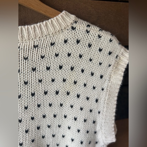 Vintage 80s Sugar Co Ltd Knit Sweater Vest Floral Cottagecore Cream - Picture 13 of 13